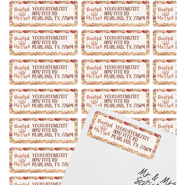 Thanksgiving Quotes and Sayings Mailing Label on Envelope - Multiple Labels