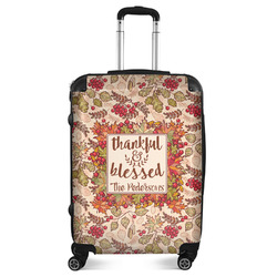 Thankful & Blessed Suitcase - 24" Medium - Checked (Personalized)