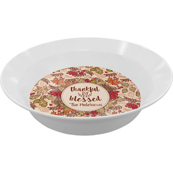 Thankful & Blessed Melamine Bowl (Personalized)