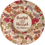 Thankful & Blessed Melamine Plate (Personalized)