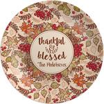 Thankful & Blessed Melamine Plate - 10" (Personalized)