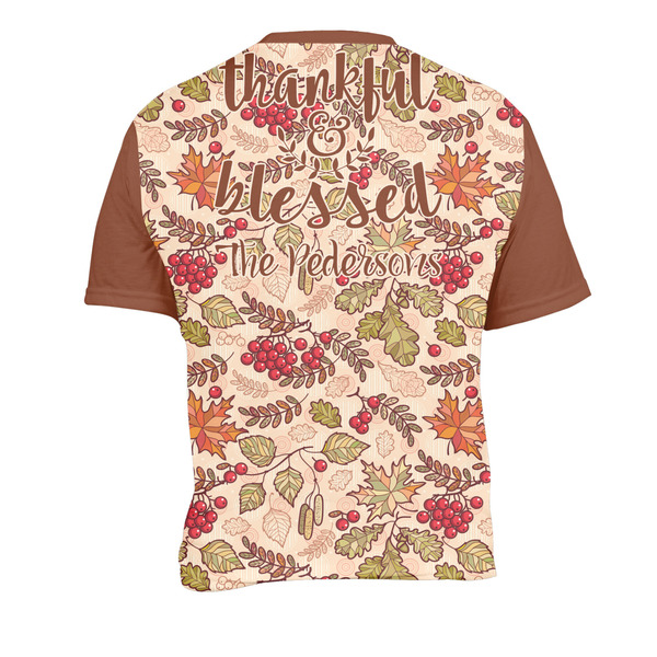 Thanksgiving Quotes and Sayings Men's Crew Neck T Shirt Medium - Back