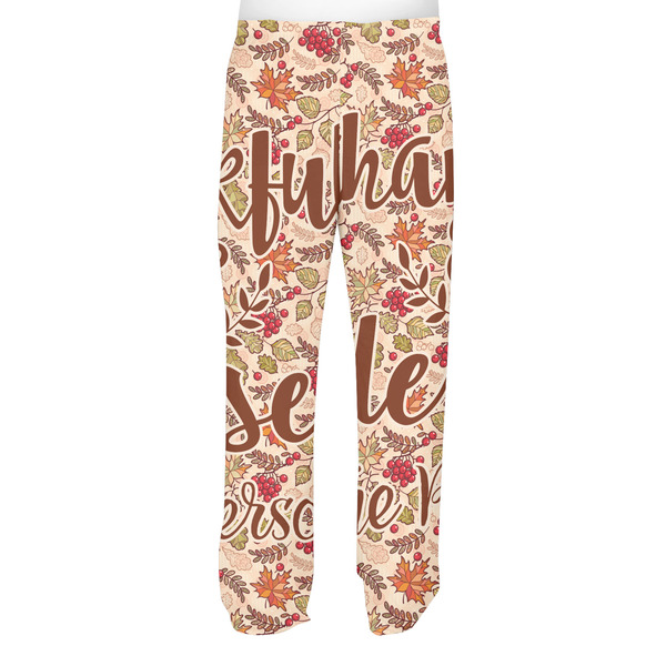 Thanksgiving Quotes and Sayings Men's Pjs Back - on model