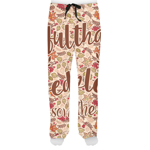 Thanksgiving Quotes and Sayings Men's Pjs Front - on model