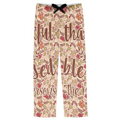Thankful & Blessed Mens Pajama Pants - L (Personalized)