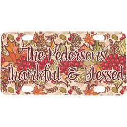 Thankful & Blessed Mini/Bicycle License Plate (Personalized)