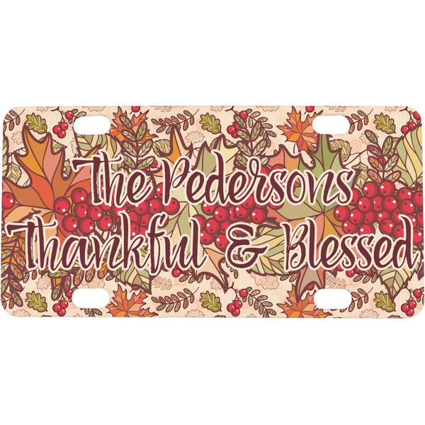 Custom Thankful & Blessed Mini/Bicycle License Plate (Personalized)