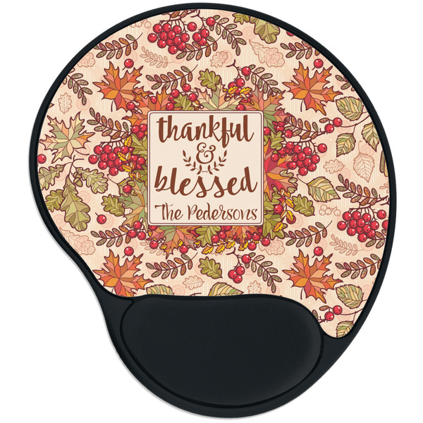 Custom Thankful & Blessed Mouse Pad with Wrist Support