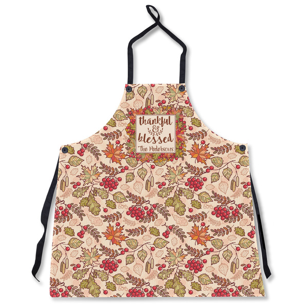 Custom Thankful & Blessed Apron Without Pockets w/ Name or Text