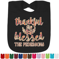 Thankful & Blessed Cotton Baby Bib (Personalized)