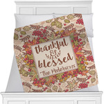 Thankful & Blessed Minky Blanket - Toddler / Throw - 60"x50" - Double Sided (Personalized)