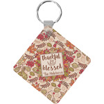 Thankful & Blessed Diamond Plastic Keychain w/ Name or Text