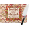 Thankful & Blessed Rectangular Glass Cutting Board (Personalized)