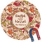 Thankful & Blessed Round Fridge Magnet (Personalized)