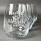Thankful & Blessed Stemless Wine Glasses (Set of 4) (Personalized)