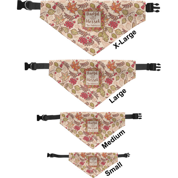 Thanksgiving Quotes and Sayings Pet Bandana Sizes