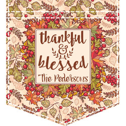 Thankful & Blessed Iron On Faux Pocket (Personalized)