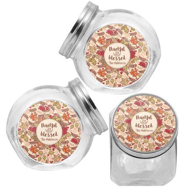 Thanksgiving Quotes and Sayings Puppy Treat Jar - Top Left Right