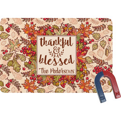 Thankful & Blessed Rectangular Fridge Magnet (Personalized)