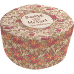 Thankful & Blessed Round Pouf Ottoman (Personalized)