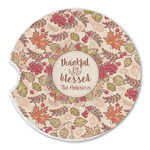 Thankful & Blessed Sandstone Car Coaster - Single (Personalized)