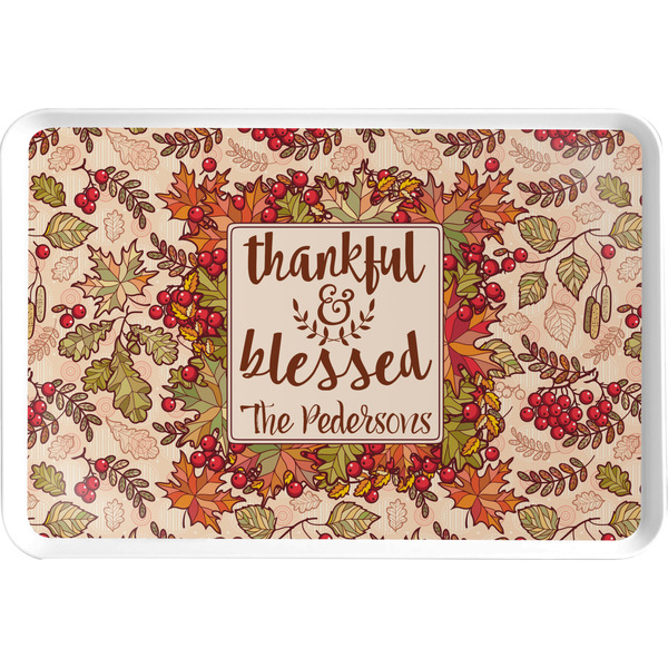 Custom Thankful & Blessed Serving Tray (Personalized)