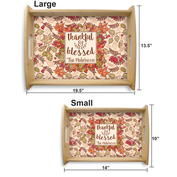 Thanksgiving Quotes and Sayings Serving Tray Wood Sizes