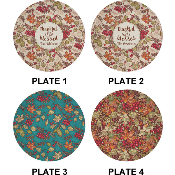 Thanksgiving Quotes and Sayings Set of Appetizer / Dessert Plates (Approval)