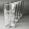 Thankful & Blessed Pint Glasses - Engraved (Set of 4) (Personalized)