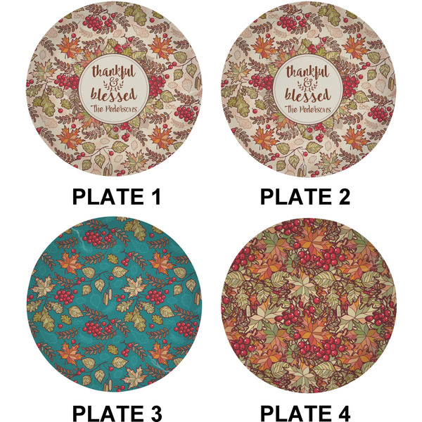 Thanksgiving Quotes and Sayings Set of Lunch / Dinner Plates (Approval)