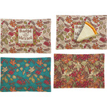 Thankful & Blessed Set of 4 Glass Rectangular Appetizer / Dessert Plate (Personalized)