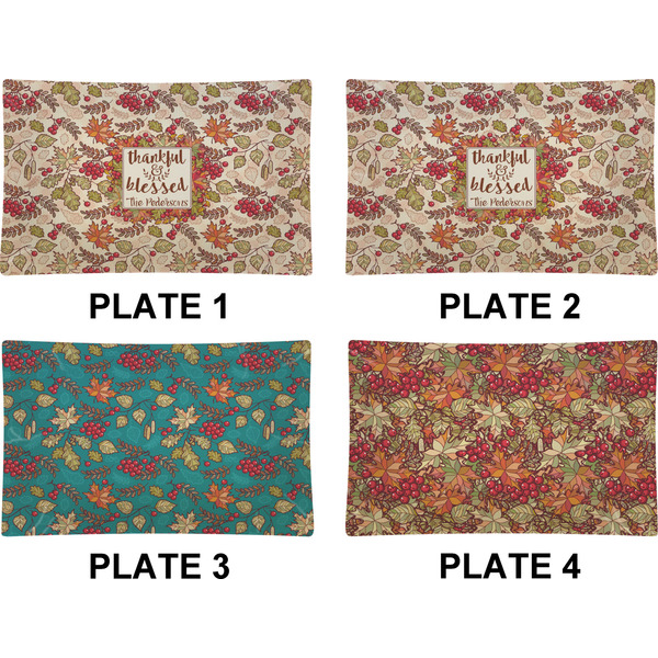 Thanksgiving Quotes and Sayings Set of Rectangular Dinner Plates (Approval)