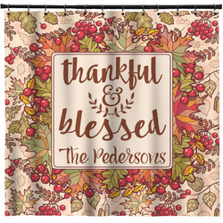 Thankful & Blessed Shower Curtain - Custom Size (Personalized)