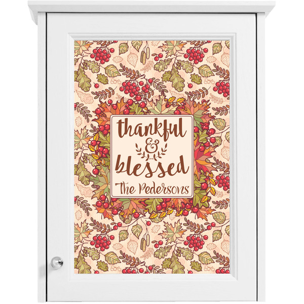 Thanksgiving Quotes and Sayings Single White Cabinet Decal