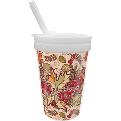 Thankful & Blessed Sippy Cup with Straw (Personalized)