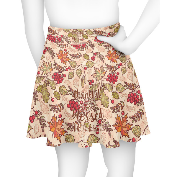 Thanksgiving Quotes and Sayings Skater Skirt - Back