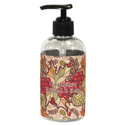 Thankful & Blessed Plastic Soap / Lotion Dispenser (8 oz - Small - Black) (Personalized)