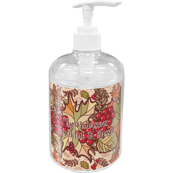 Custom Thankful & Blessed Acrylic Soap & Lotion Bottle (Personalized)