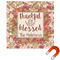 Thankful & Blessed Square Car Magnet - 6" (Personalized)