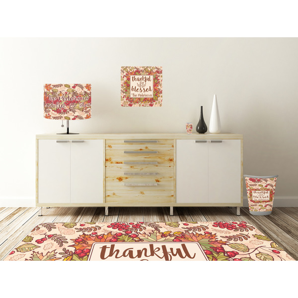 Thanksgiving Quotes and Sayings Square Wall Decal Wooden Desk