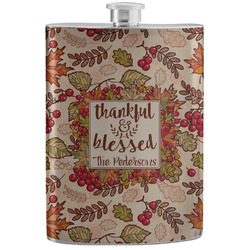 Thankful & Blessed Stainless Steel Flask (Personalized)