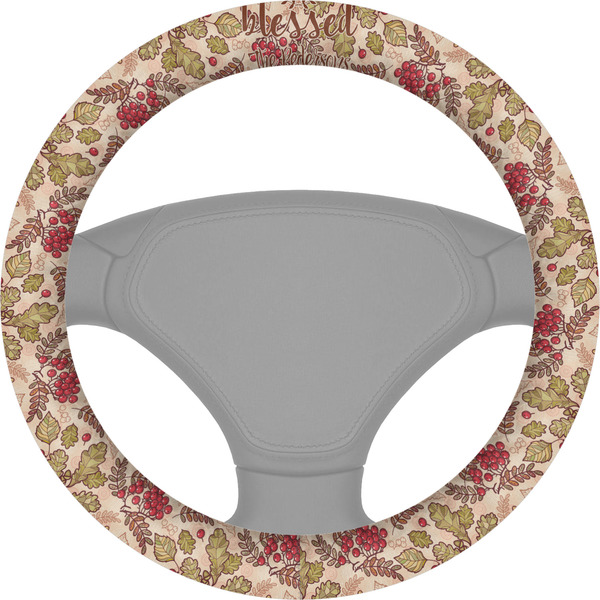 Custom Thankful & Blessed Steering Wheel Cover (Personalized)