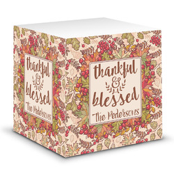 Thankful & Blessed Sticky Note Cube (Personalized)
