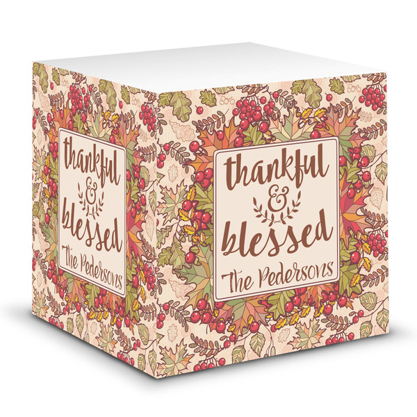 Custom Thankful & Blessed Sticky Note Cube (Personalized)