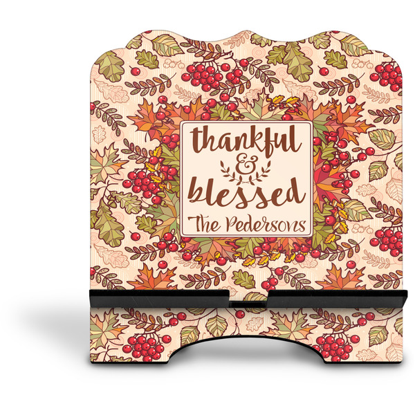 Thanksgiving Quotes and Sayings Stylized Tablet Stand - Front without iPad