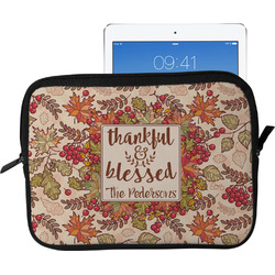 Thankful & Blessed Tablet Case / Sleeve - Large (Personalized)