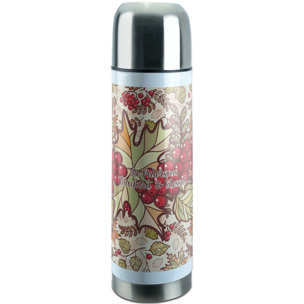 Custom Thankful & Blessed Stainless Steel Thermos (Personalized)