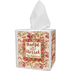 Thankful & Blessed Tissue Box Cover (Personalized)