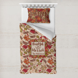 Thankful & Blessed Toddler Bedding w/ Name or Text