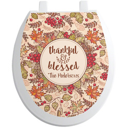 Thankful & Blessed Toilet Seat Decal (Personalized)